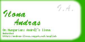 ilona andras business card